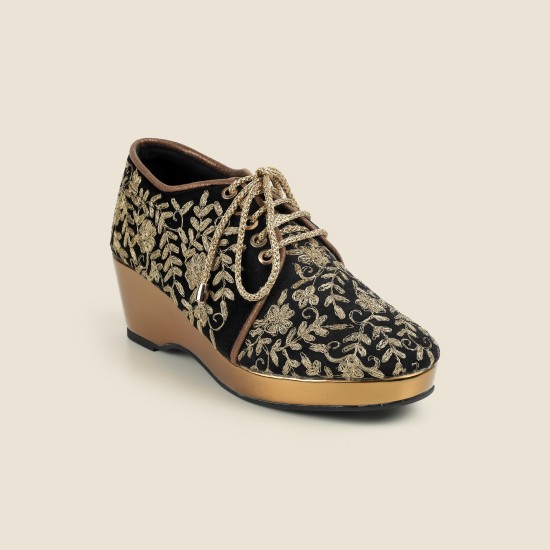Women Black Wedding Sneakers