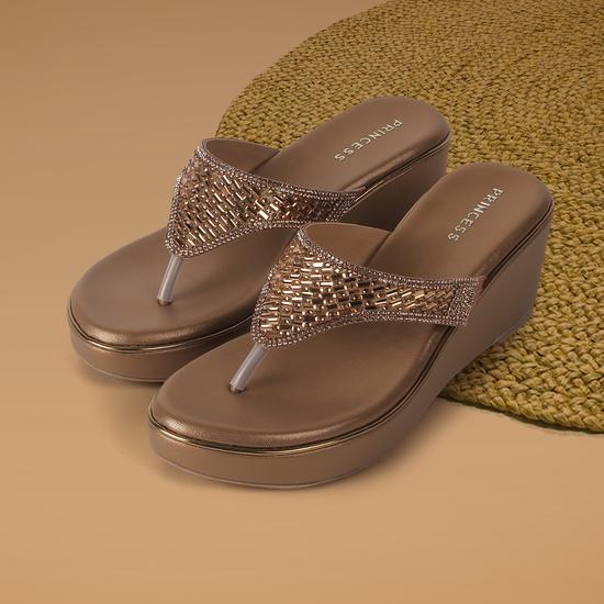 Women Antic-gold Casual Slip Ons