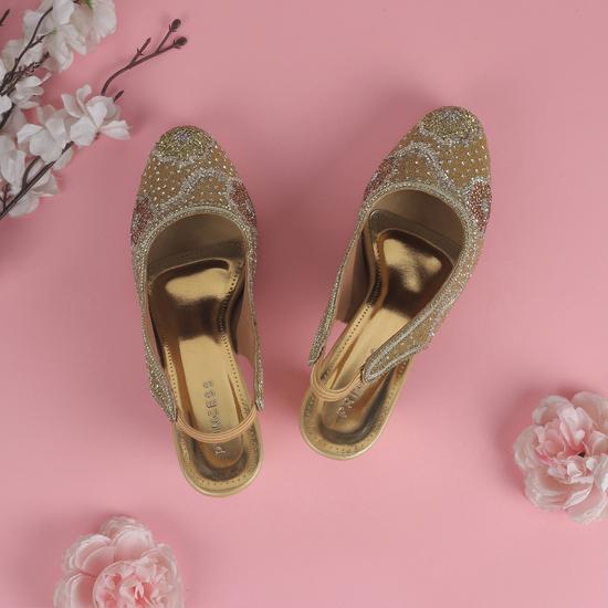 Women Gold Wedding Sandals