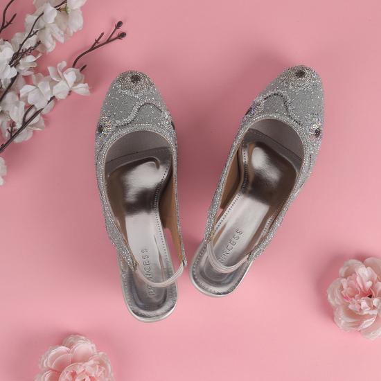 Women Silver Wedding Sandals