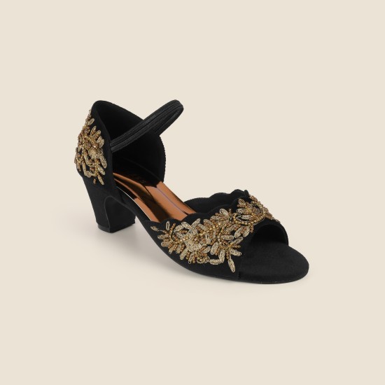 Women Black Ethnic Sandals