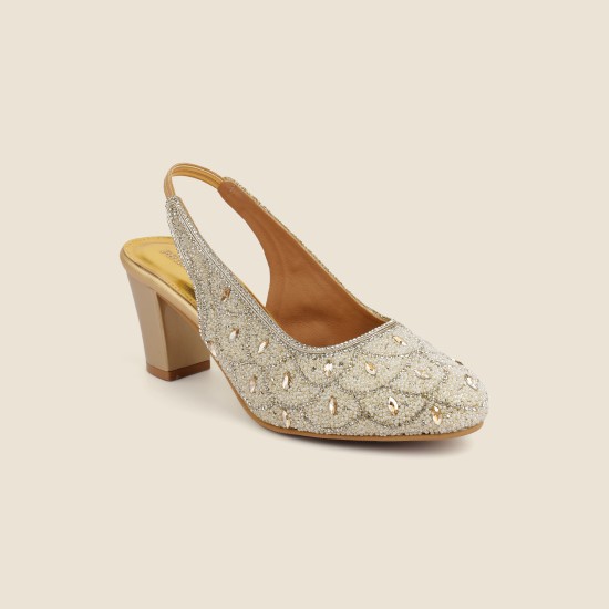 Women Gold Wedding Sandals