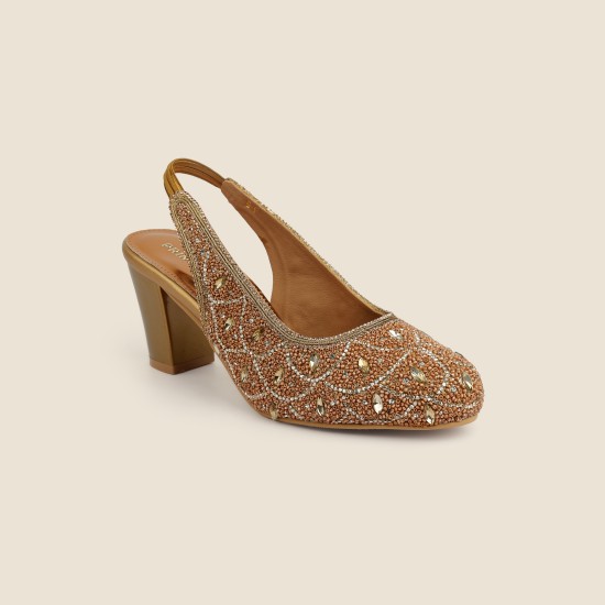 Women Antic-gold Wedding Sandals