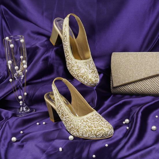 Women Gold Party Sandals