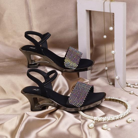 Girls Black Party Sandals