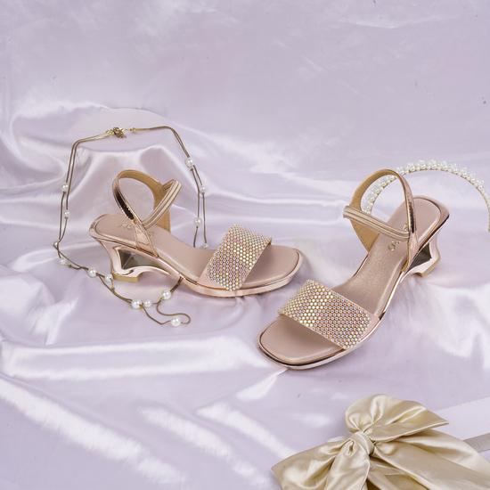 Girls Antic-gold Party Sandals