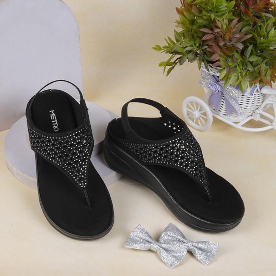 Girls Black Casual Sandals