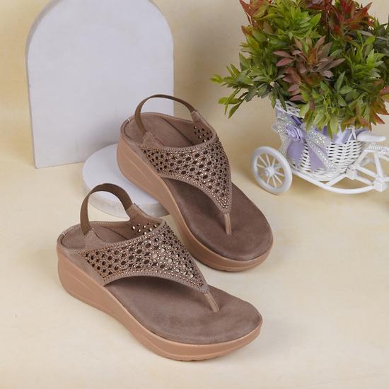 Girls Beige Casual Sandals