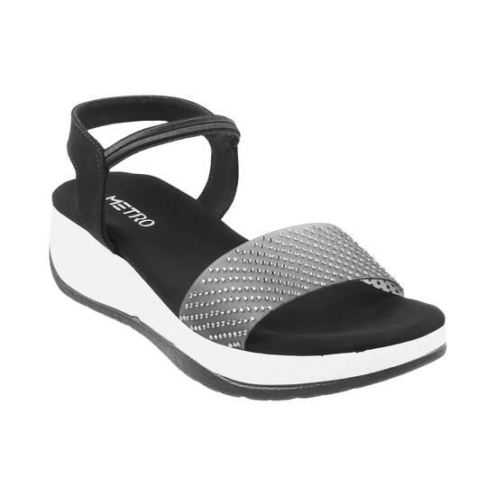 Girls Black Casual Sandals