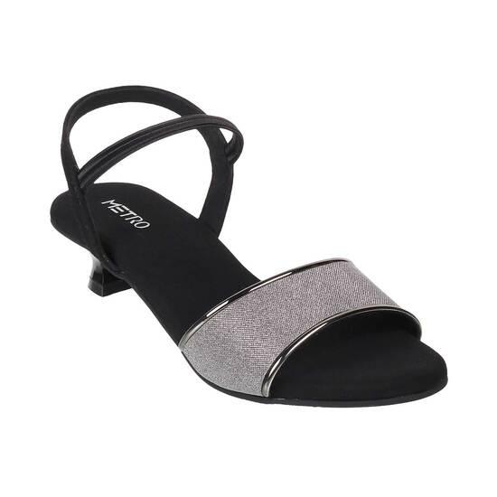 Girls Black Party Sandals