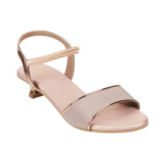 Girls Rose-Gold Party Sandals