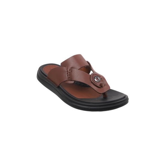 Men Brown Casual Slippers
