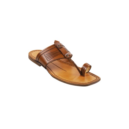 Men Tan Ethnic Kolhapuris