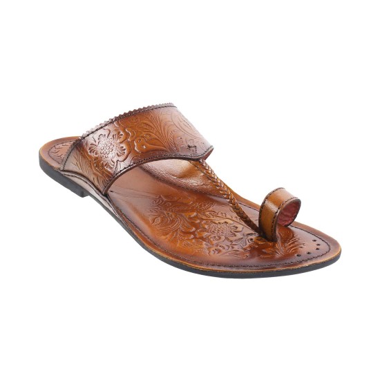 Men Tan Ethnic Kolhapuris