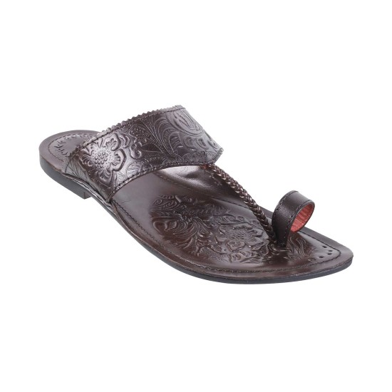 Men Wine Ethnic Kolhapuris