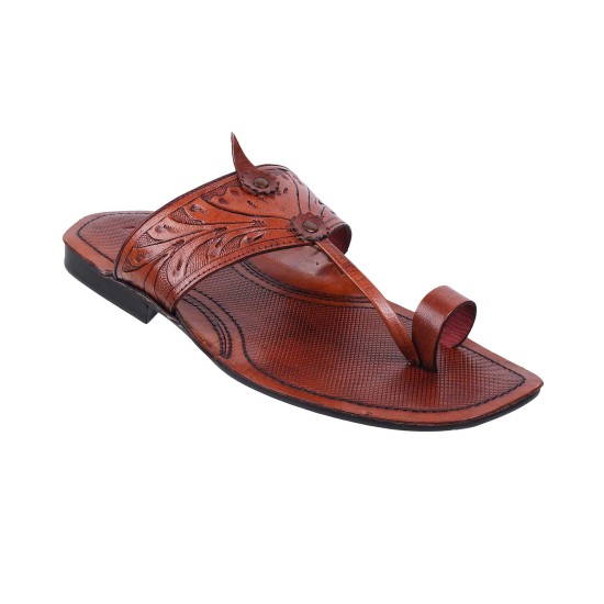 Men Tan Ethnic Kolhapuris