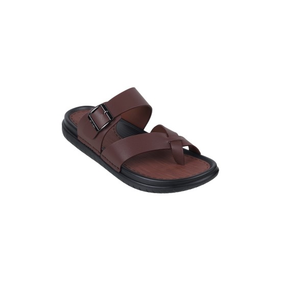 Men Brown Casual Slippers