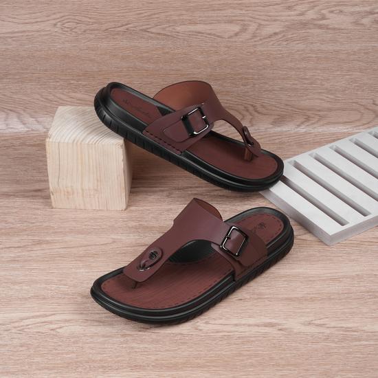 Men Brown Casual Slippers