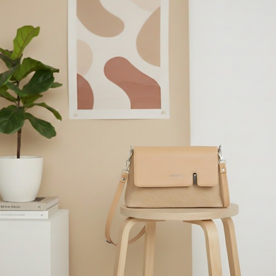 Women Beige Sling Bag