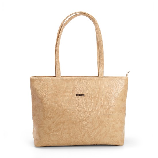 Women Beige Tote Bag