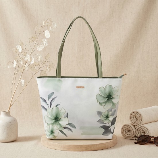 Women Green Tote Bag