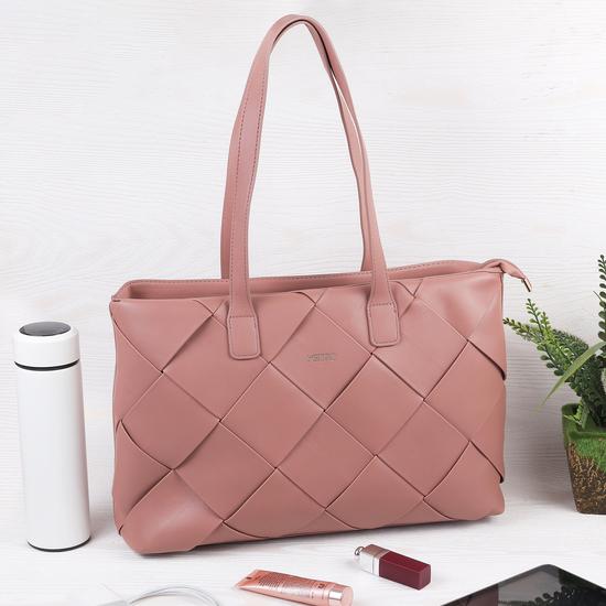 Women Peach Tote Bag