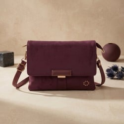 Maroon-suede