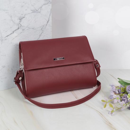 Women Maroon Sling Bag