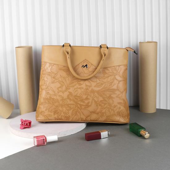 Women Beige Satchel Bag