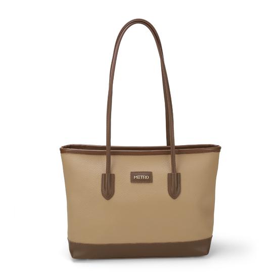Women Beige Tote Bag