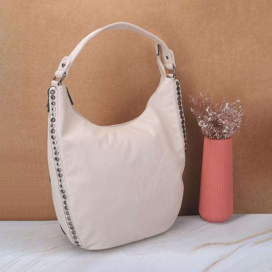 Women Off-white Hobo Bag