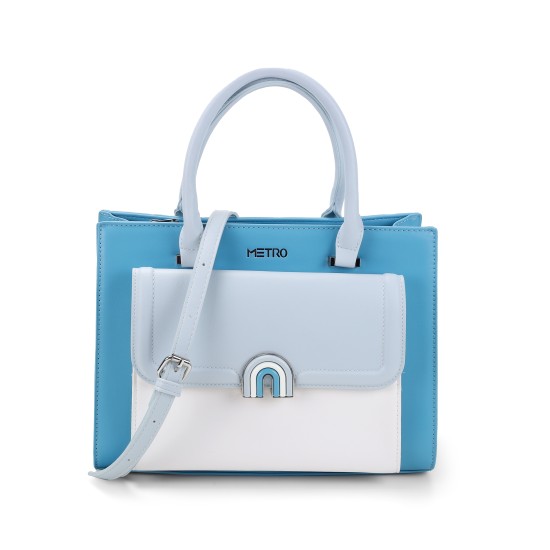 Women Blue Satchel Bag