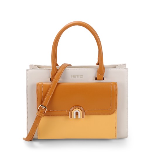 Women Off-white Satchel Bag