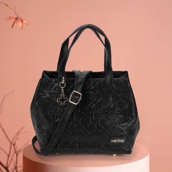 Women Black Satchel Bag