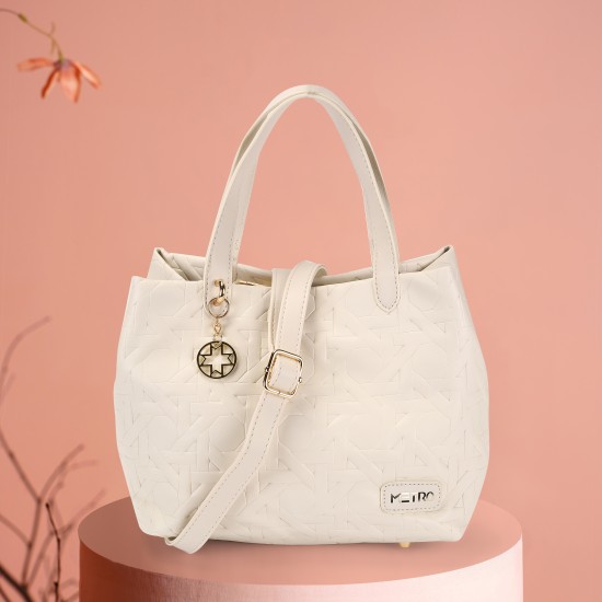 Women Off-white Satchel Bag