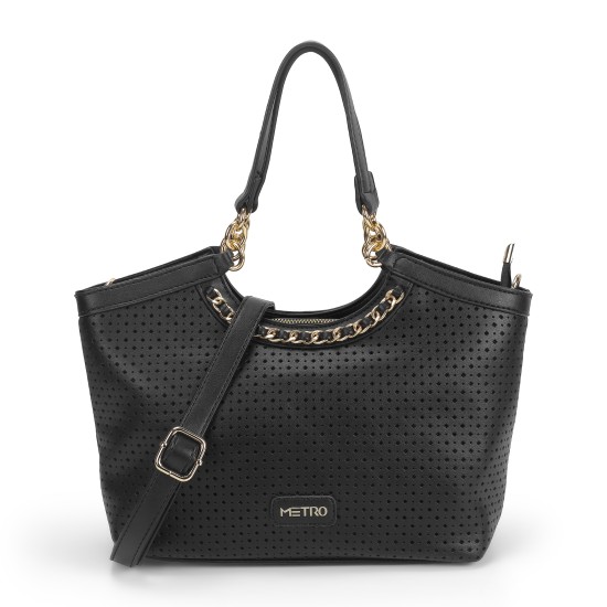 Women Black Satchel Bag