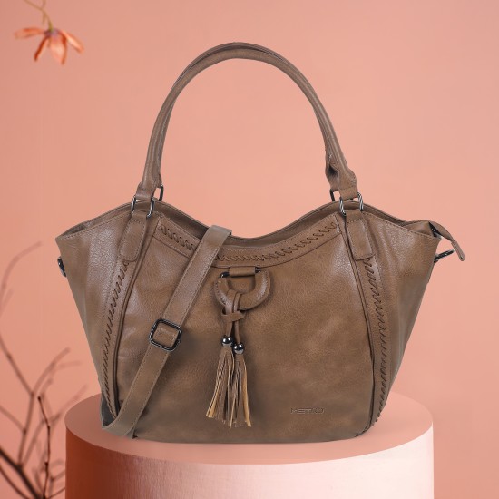 Women Khaki Satchel Bag