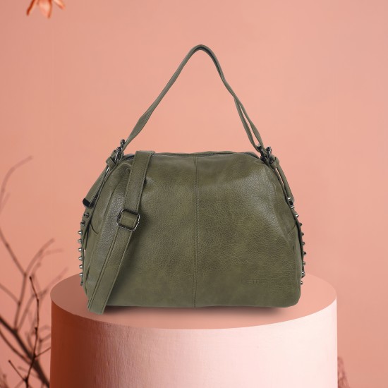 Women Green Satchel Bag