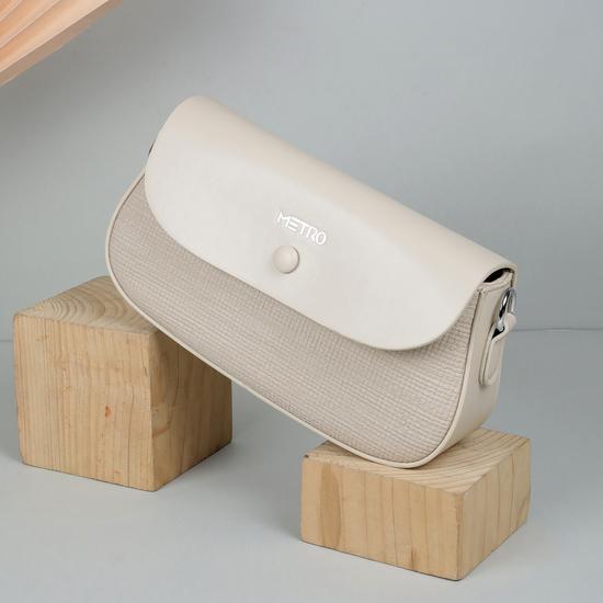Women Beige Sling Bag
