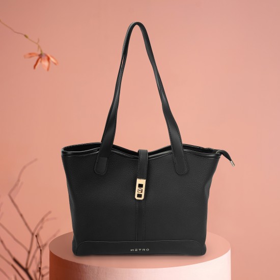 Women Black Tote Bag