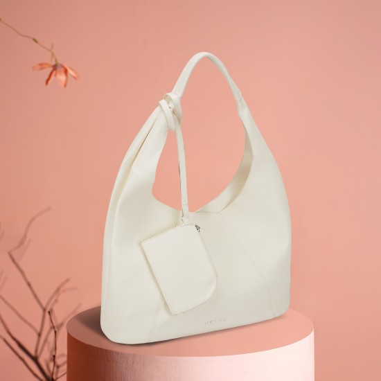 Women White Hobo Bag