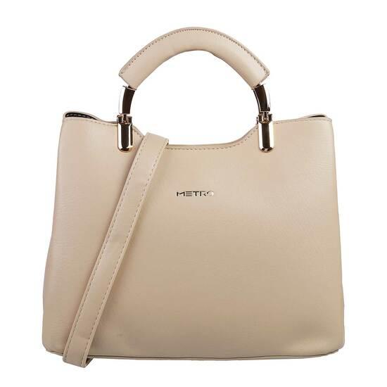 Women Beige Satchel Bag
