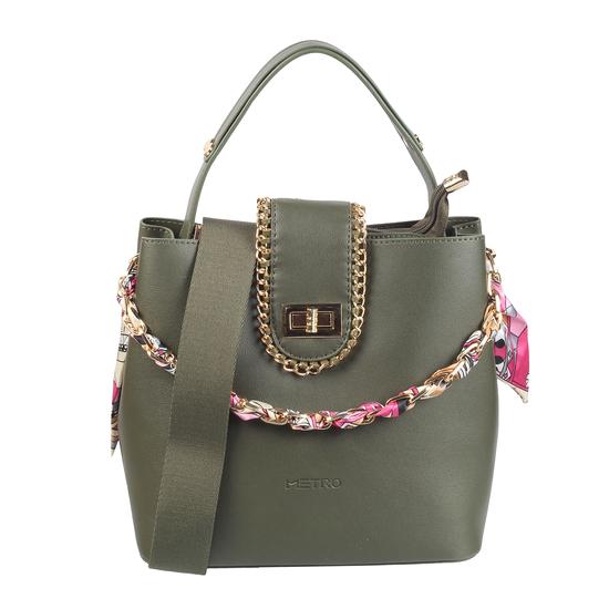 Women Olive Satchel Bag