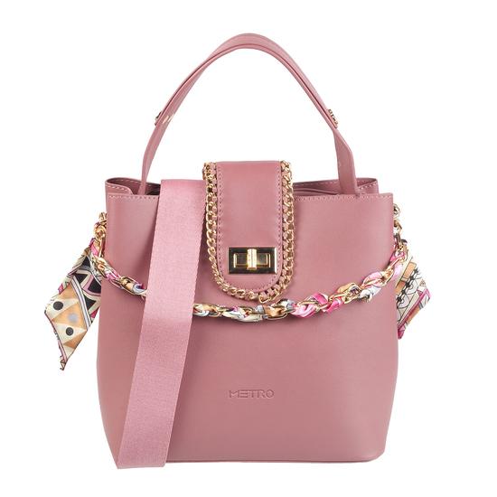 Women Peach Satchel Bag