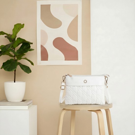 Women White Sling Bag