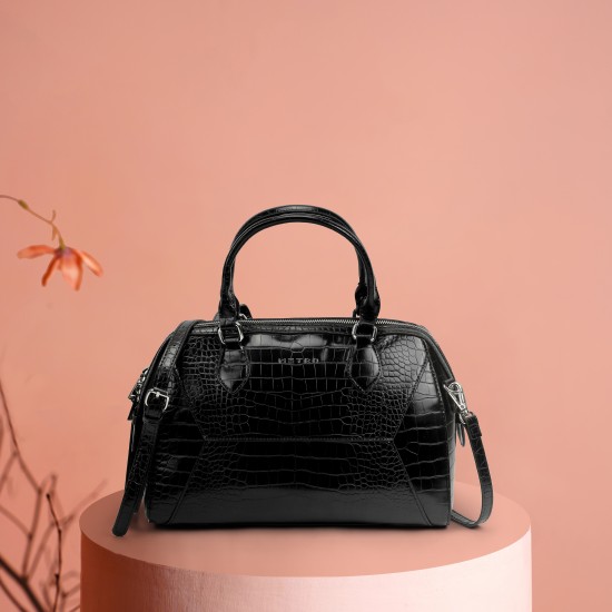 Women Black Satchel Bag