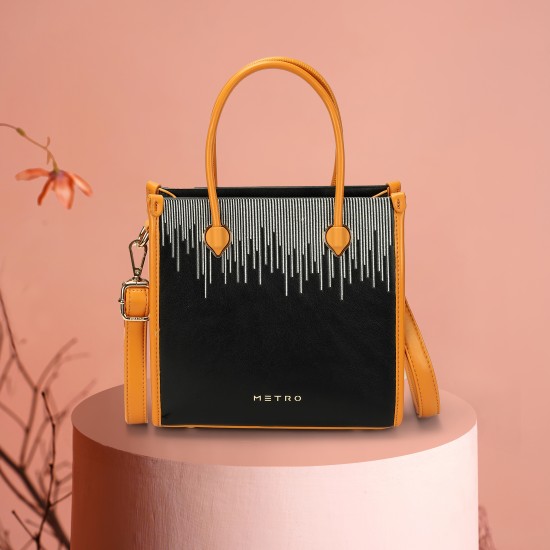 Women Black Satchel Bag