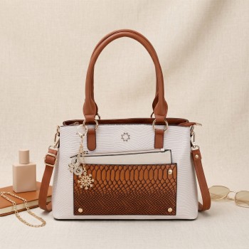 Buy Metro Women Off-white Satchel Bag Online | SKU: 66-894-66-10
