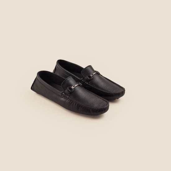 Men Black Casual Slip Ons