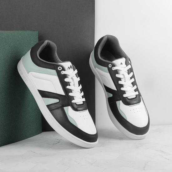 Men White-Blue Casual Sneakers